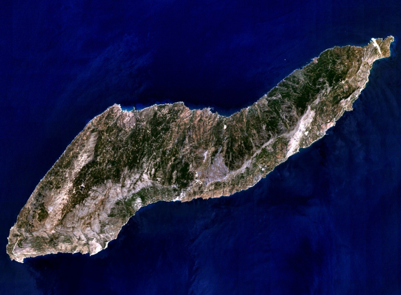 Остров Икария на карте