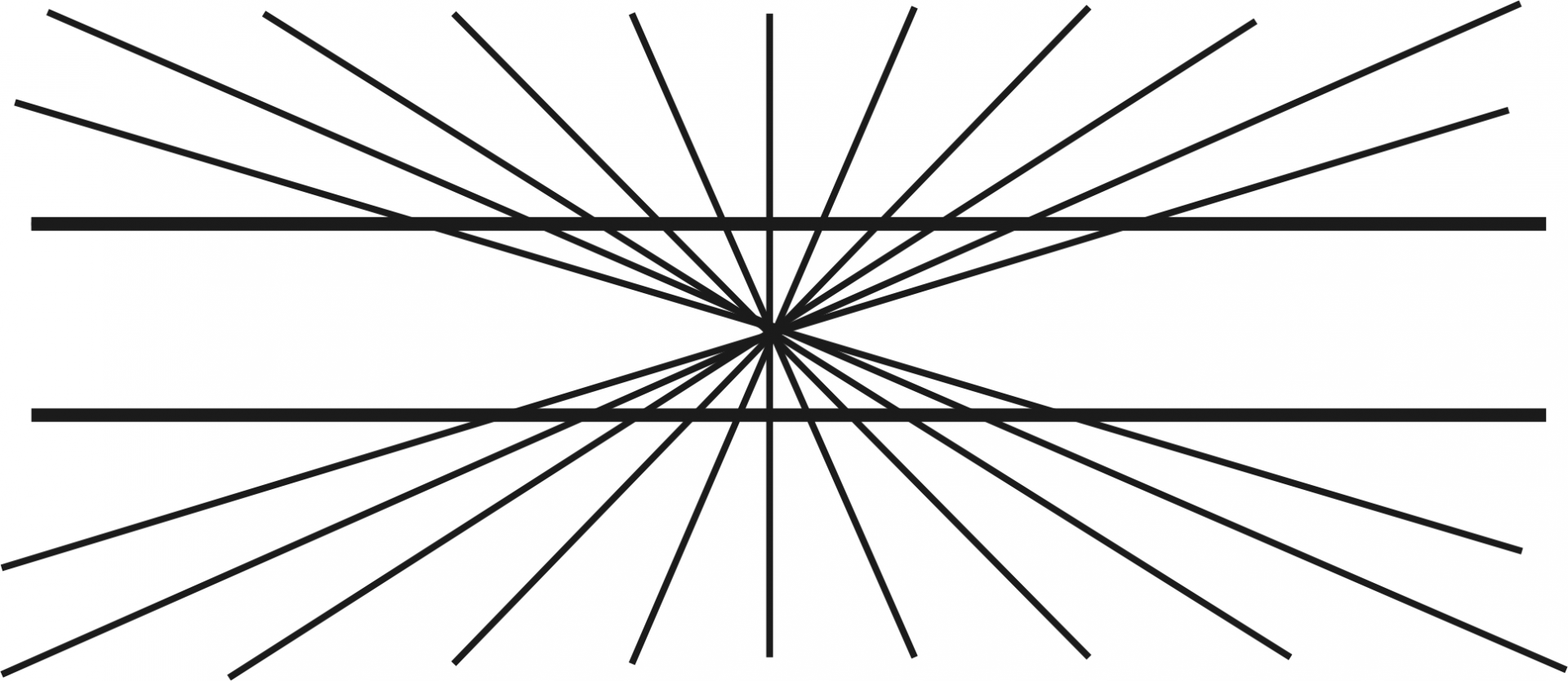 Две горизонтальные линии. Иллюзия Геринга иллюзия веера. Иллюзия Геринга и Вундта. Оптическая иллюзия параллельные линии. Оптические иллюзии с параллельными прямыми.