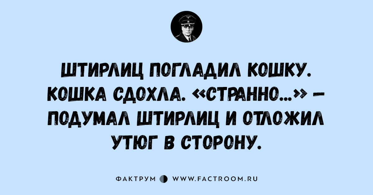 В дверь постучали штирлиц анекдоты