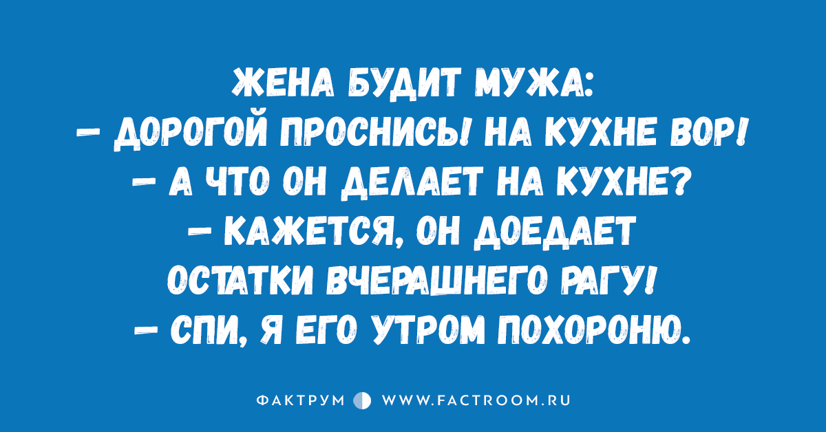 Вышел вместо. Презабавный анекдот. Жена разбудила мужа минетом.