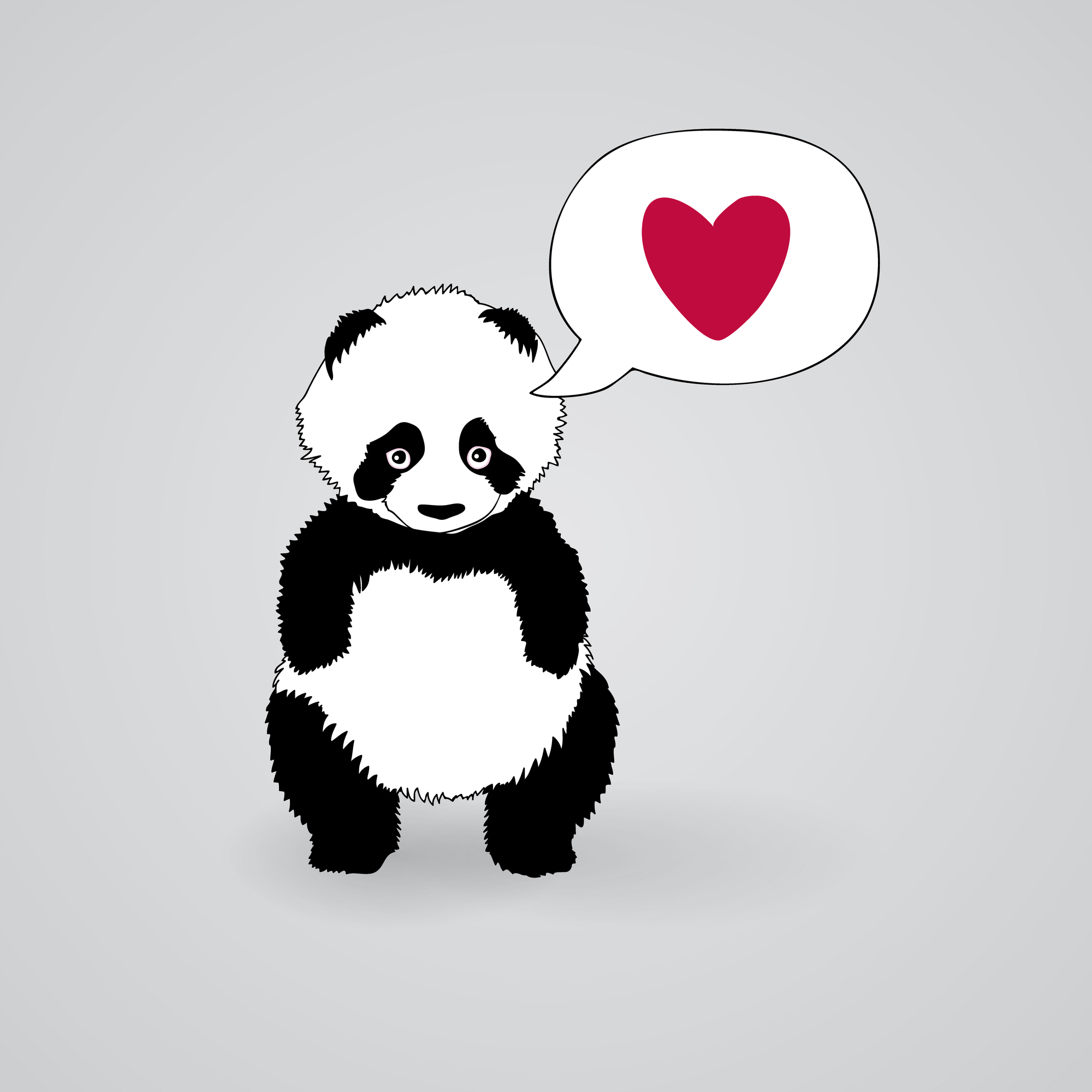 Панда i Love you