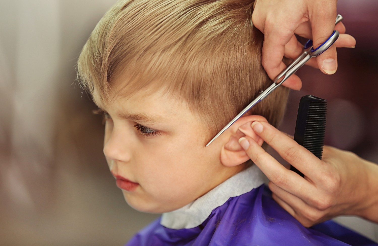 Детская стрижка в мужской парикмахерской
