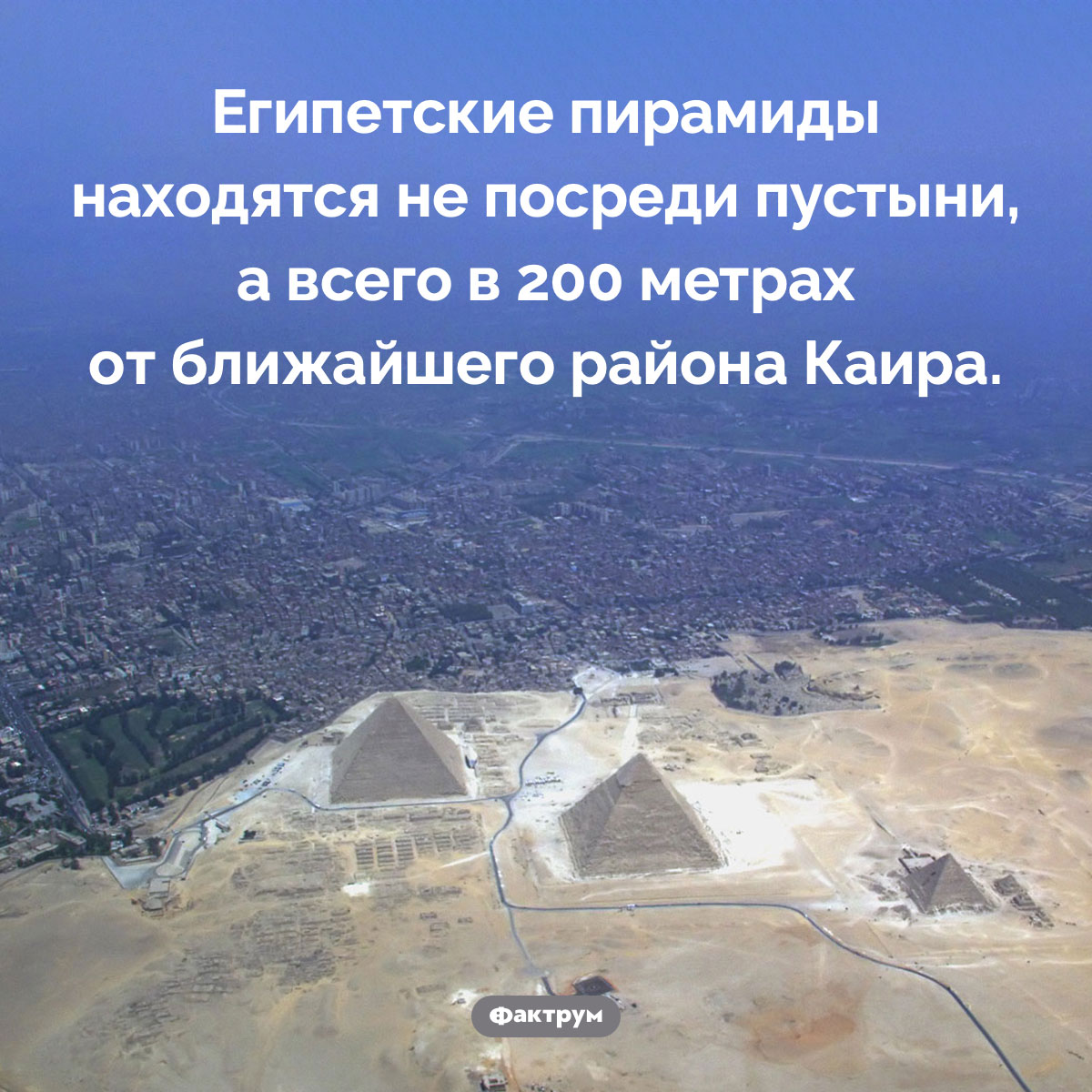 Далеко ли от городов расположены египетские пирамиды. Египетские пирамиды находятся не посреди пустыни, а всего в 200 метрах от ближайшего района Каира.